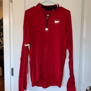 Men’s Red Nike quarter zip pullover